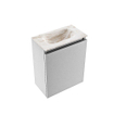 MONDIAZ TURE-DLUX Meuble toilette - 40cm - Plata - EDEN - vasque Frappe - position centrale - sans trou de robinet SW1102923