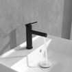 Villeroy & Boch Loop & Friends ensemble de robinet à une poignée avec bonde de vidage à tirette - noir mat SW974128