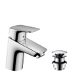 Hansgrohe Logiss wastafelkraan 70 met push open chroom 0605642