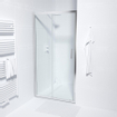 FugaFlow ID06 Quick Fit porte de douche coulissante - 100x190cm - 6mm verre de sécurité - profilé aluminium - anti calcaire - Chrome SW999911