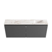 MONDIAZ TURE-DLUX Meuble toilette - 120cm - Dark Grey - EDEN - vasque Frappe - position droite - sans trou de robinet SW1102731