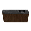 Mondiaz JOYA-DLUX 91.6cm toiletmeubel - ronding links kleur Walnut - Wastafel FAYE positie Rechts 1 kraangat kleur Lava. SW1422471