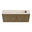 Mondiaz JOYA-DLUX 100cm toiletmeubel - kleur Dusk - Wastafel FAYE positie Rechts Zonder kraangat kleur Nata. SW1425916