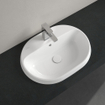 Villeroy & boch architectura lavabo à encastrer 60x45x17cm ovale 1 trou pour robinet avec trou de trop-plein céramique blanche alpin gloss SW762350