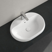Villeroy & Boch Architectura lavabo encastré - 60x45x17cm - Ovale 1 trou de robinet avec trop-plein Blanc Alpin brillant Céramique SW762350