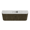 Mondiaz JOYA-DLUX Meuble de toilette 113,2 cm - arrondi gauche et droite couleur Shadow - Vasque FAYE position Milieu Sans trou de robinet couleur Opalo SW1422996