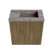 Mondiaz JOYA-DLUX 40cm toiletmeubel - kleur Dusk - Wastafel FAYE positie Rechts 1 kraangat kleur Sombra. SW1426108