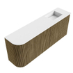 Mondiaz JOYA 101.6cm toiletmeubel - ronding links kleur Dusk - Wastafel FAYE positie Rechts Zonder kraangat kleur Talc. SW1421589