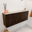 Mondiaz JOYA-DLUX 100cm meuble de salle de bains - couleur Walnut - Vasque FAYE position Droite 1 trou de robinet couleur Frappe. SW1422286