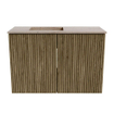 Mondiaz JOYA-DLUX 60cm toiletmeubel - kleur Dusk - Wastafel FAYE positie Links 1 kraangat kleur Saba. SW1426042