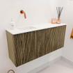 Mondiaz JOYA 90cm meuble de salle de bains - couleur Dusk - Vasque FAYE position Gauche Sans trou de robinet couleur Talc. SW1421590