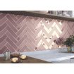 Terravito Pavero wandtegel - 7.5x30cm - 8.6mm - Rechthoek - Roze mat SW647474