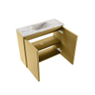 MONDIAZ TURE-DLUX 60cm toiletmeubel Oro. EDEN wastafel Glace positie midden. Met 1 kraangat. SW1103440