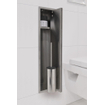Looox ensemble brosse de toilette fermée - inox brossé SW278550
