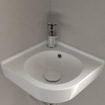 Villeroy & Boch O.novo Lavabo WC d'angle 32x32cm avec trou pour robinetterie sans trop-plein ceramic+ blanc SW84227