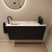 MONDIAZ TURE-DLUX Meuble de toilettes 100 cm Urban. Lavabo EDEN Glace position gauche. Avec 1 trou de robinet. SW1103143