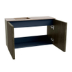 Mondiaz JOYA-DLUX 70cm toiletmeubel - kleur Shadow - Wastafel FAYE positie Links Zonder kraangat kleur Saba. SW1425109