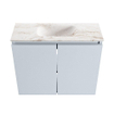 MONDIAZ TURE-DLUX Meuble toilette - 60cm - Clay - EDEN - vasque Frappe - position centrale - sans trou de robinet SW1102716