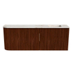 Mondiaz JOYA-DLUX Meuble de salle de bains 111,6cm - arrondi gauche couleur Ruby - Vasque FAYE position Droite 1 trou de robinet couleur Frappe SW1423513