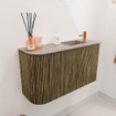 Mondiaz JOYA-DLUX 71.6cm toiletmeubel - ronding links kleur Dusk - Wastafel FAYE positie Rechts 1 kraangat kleur Saba. SW1426079