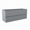 Mondiaz HAY wastafelonderkast - 120x40x50cm - 4 lades - uitsparing links - softclose - Plata SW1015922