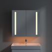 Villeroy & Boch My View 14+ armoire de toilette avec miroir - avec 2 portes avec éclairage LED vertical 80x75x17.3cm - incl. boîte à médicaments verrouillable 1025444