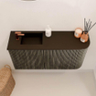 Mondiaz JOYA 81.6cm meuble de salle de bains - arrondi droit couleur Shadow - Vasque FAYE position Gauche 1 trou de robinet couleur Urban. SW1421533