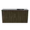 Mondiaz JOYA-DLUX Meuble de salle de bains 80cm - couleur Shadow - Vasque FAYE position Droite Sans trou de robinet couleur Lava SW1422852