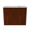 Mondiaz JOYA-DLUX 50cm toiletmeubel - kleur Ruby - Wastafel FAYE positie Midden Zonder kraangat kleur Glace. SW1423534