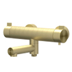 IVY Tribe Robinet de baignoire thermostatique - partie de finition - bec baignoire rotatif - inverseur - inox 316 - Or mat brossé PVD SW1031119