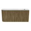 Mondiaz JOYA-DLUX 91.6cm toiletmeubel - ronding links kleur Dusk - Wastafel FAYE positie Rechts Zonder kraangat kleur Ostra. SW1423421
