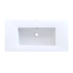 Arcqua Mira Inbouw Wastafel - 91x46x1.5cm - enkele wasbak - 1 kraangat - cast marble - mat wit SW1581387