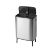 Brabantia Bo Touch Bin Hi Afvalemmer - 2x30 liter - 2 kunststof binnenemmers - matt steel fingerprint proof SW1117307