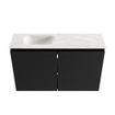 MONDIAZ TURE-DLUX Meuble toilette - 80cm - Urban - EDEN - vasque Ostra - position gauche - 1 trou de robinet SW1104694