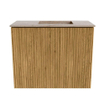 Mondiaz JOYA-DLUX 50cm toiletmeubel - kleur Oak - Wastafel FAYE positie Rechts Zonder kraangat kleur Saba. SW1424168