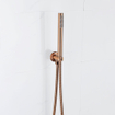 FugaFlow Eccelente Acces Ensemble de douche de tête encastré - thermostatique - bras mural - douche de tête 25cm - douchette à main sur barre - flexible de douche lisse - cuivre brossé PVD SW1450659