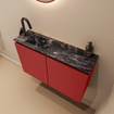 MONDIAZ TURE-DLUX Meuble toilette - 80cm - Fire - EDEN - vasque Lava - position gauche - 1 trou de robinet SW1103792