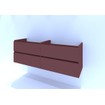 HR badmeubelen Infinity Meuble sous lavabo - 160x44.8x55cm - 4 tiroirs - découpe siphon gauche - sans poignée - terra mat SW873169
