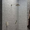 Hotbath Cobber IBS22 Ensemble de douche de tête encastré - bras mural 35 cm - douche de tête ronde 20 cm - douchette barre - nickel brossé SW230008