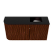 Mondiaz JOYA 81.6cm toiletmeubel - ronding links kleur Ruby - Wastafel FAYE positie Rechts Zonder kraangat kleur Urban. SW1421891