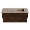 Mondiaz JOYA-DLUX 80cm meuble de salle de bains - couleur Walnut - Vasque FAYE position Droite 1 trou de robinet couleur Arena. SW1424334