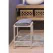 Looox Wood collection tabouret de douche 35x30x45 avec cadre acier inox brossé chêne acier inox brossé SW73173