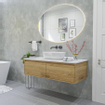 Adema Oval miroir de salle de bain ovale 120x80cm avec éclairage indirect à led avec chauffage du miroir et interrupteur tactile SW494061