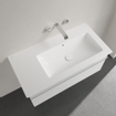 Villeroy & Boch Venticello Lavabo pour meuble avec lavabo droite 100x50cm sans trou pour robinetterie avec trop plein ceramic+ blanc 1025137