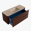 Mondiaz CIRO-DLUX Ensemble de meubles de salle de bains - 120x45x50cm - lavabo en solid surface Saba - 1 vasque au milieu - sans trous de robinet - 2 tiroirs - Ruby SW1531913