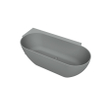 Arcqua Havana Baignoire semi-autoportante - 170x80cm - gauche - gris mat SW1224200