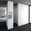 BRAUER Void nisdeur helder glas 60x200 omkeerbaar incl. glascoating PVD koper geborsteld SW486586