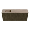 Mondiaz JOYA-DLUX 100cm toiletmeubel - kleur Shadow - Wastafel FAYE positie Links Zonder kraangat kleur Saba. SW1425142