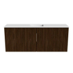 Mondiaz JOYA 100cm toiletmeubel - kleur Walnut - Wastafel FAYE positie Midden 1 kraangat kleur Talc. SW1421251
