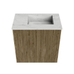 Mondiaz JOYA-DLUX Meuble de toilette 40cm - couleur Dusk - Lavabo FAYE position Droite 1 trou de robinet couleur Opalo. SW1423277